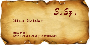 Sisa Szidor névjegykártya